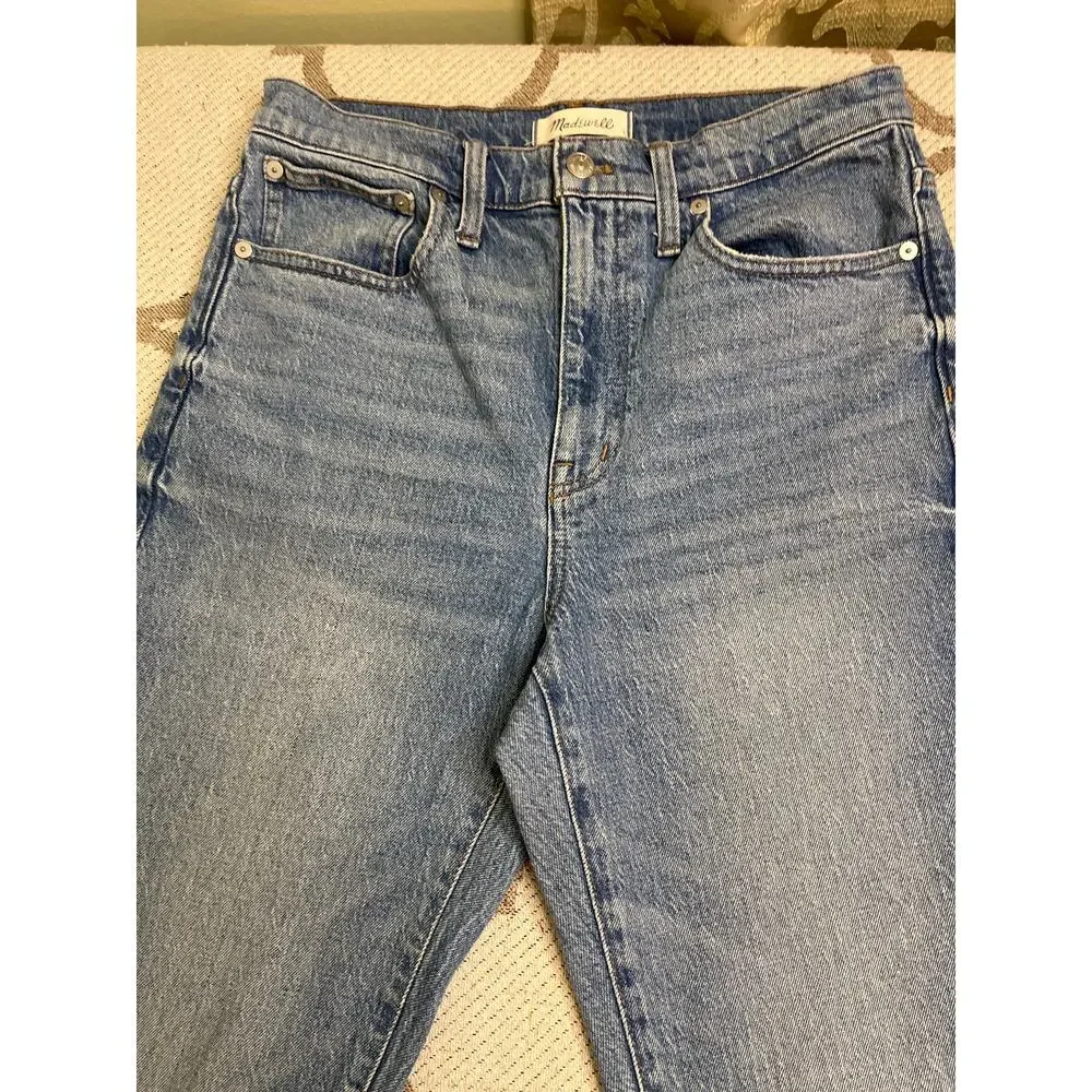 Madewell The High-Rise Slim Boyjean in Neal Wash, TENCEL Denim Edition , size 27 - Picture 14 of 15